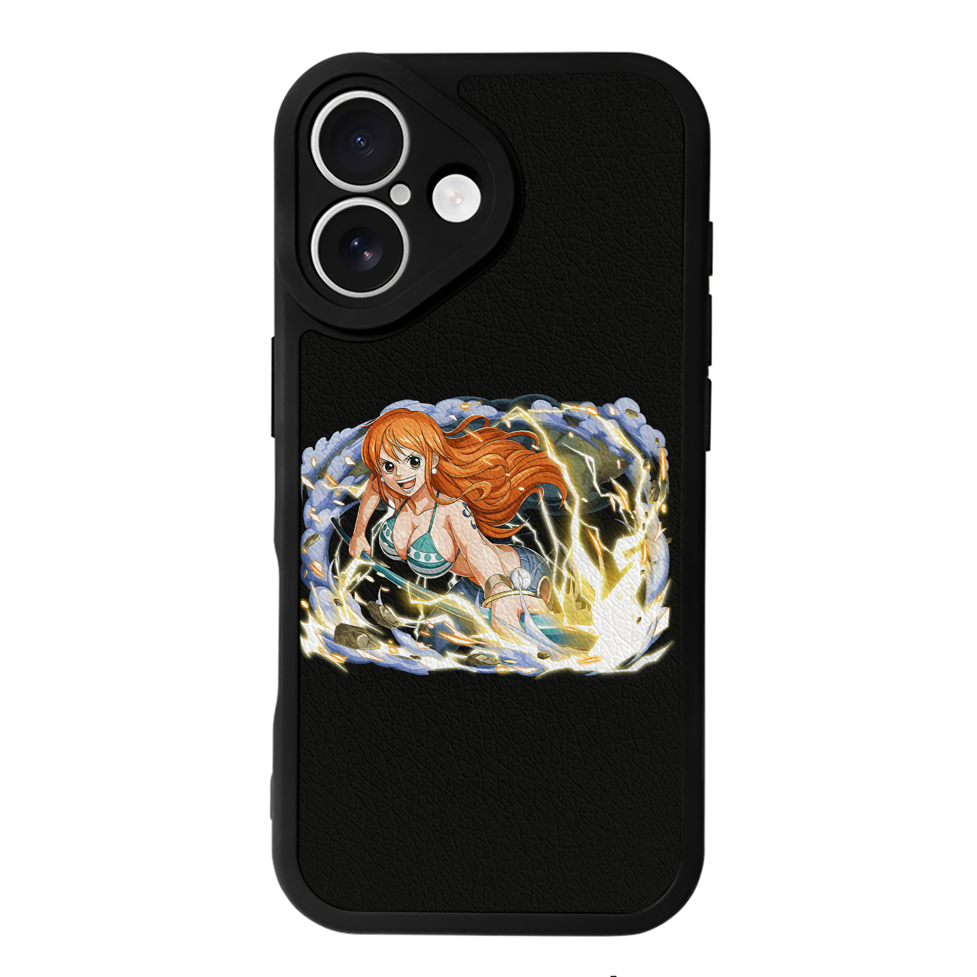 （画像用） ワンピース ナミ ONE PIECE Nami 【iPhone 16シリーズ対応】シリコンスマホケース（レザー調） 材質：シリコン